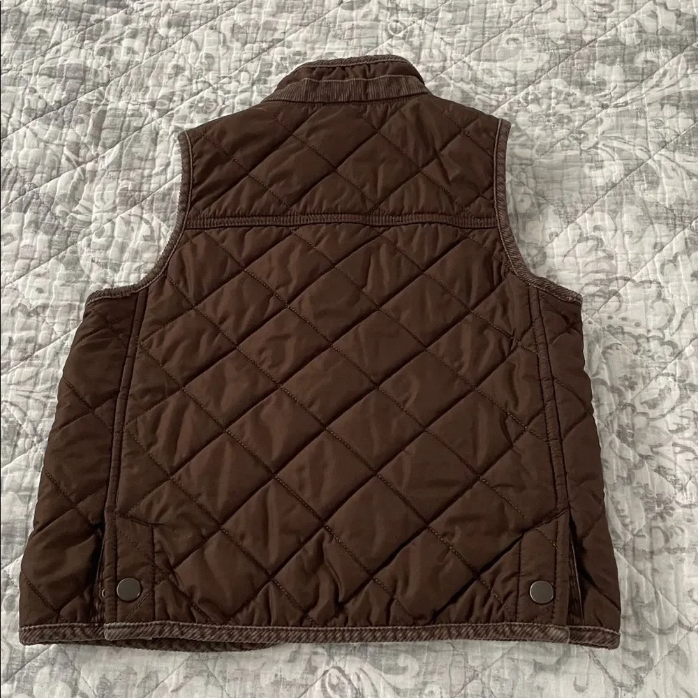 Baby Gap Brown Quilted Vest with Pockets size 5 years